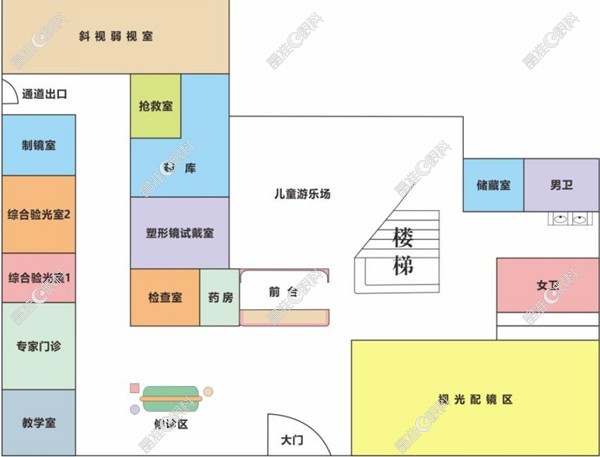 柳州赋盈眼科一楼平面图
