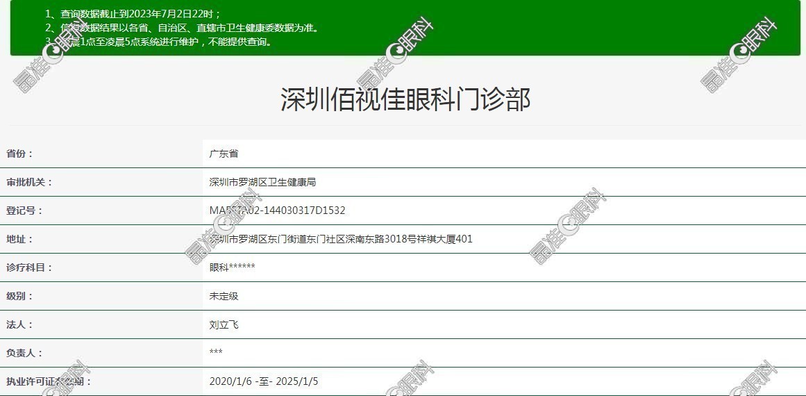 深圳佰视佳眼科医疗资格证www.ji-zhun.com