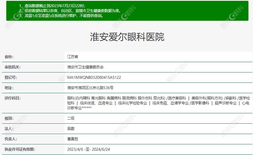 淮安爱尔眼科医院是正规有资质的眼科专科机构www.ji-zhun.com