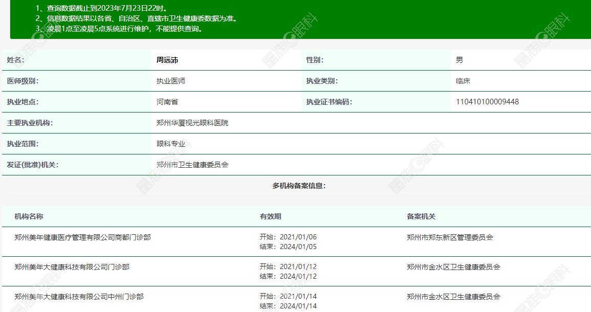 郑州华厦视光眼科周远沛医生怎么样（ji-zhun&.com）