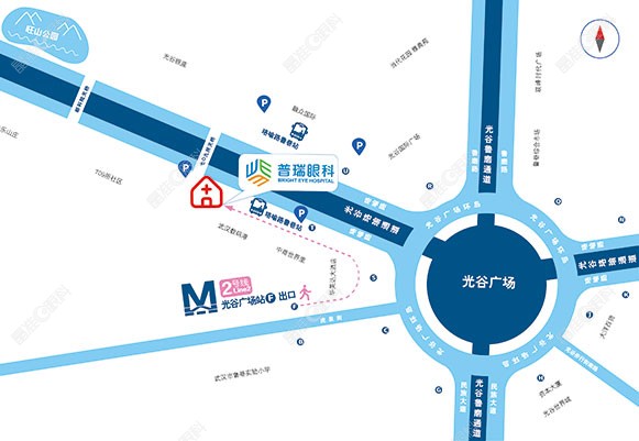 湖北普瑞眼科医院交通便利www.ji-zhun.com