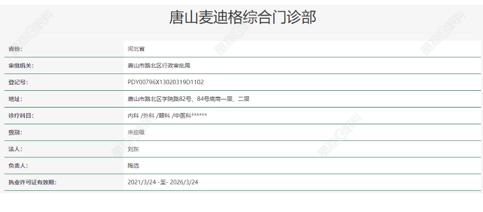 唐山麦迪格眼科正规资质