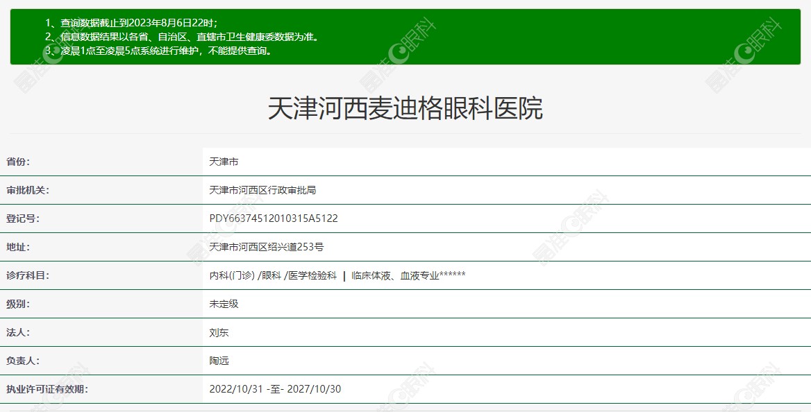 天津麦迪格眼科医院怎么样？
