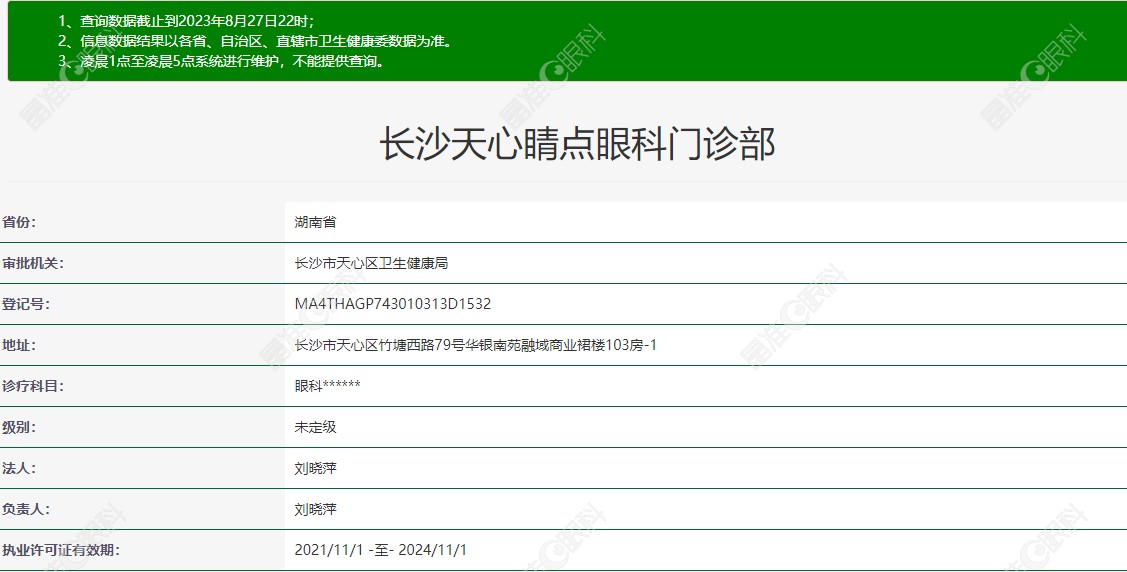 长沙睛点眼科资质可靠