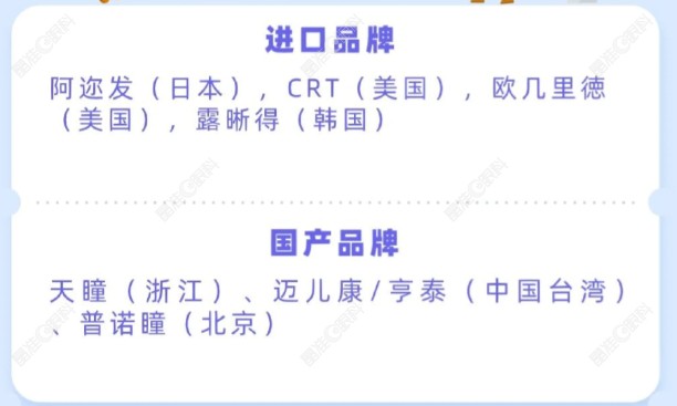 目前眼科医院常用的角膜塑形镜十大品牌