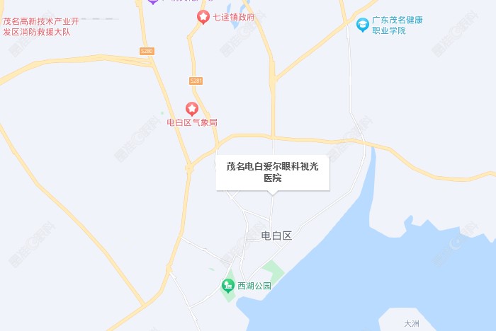 茂名电白爱尔眼科视光医院地址示意图