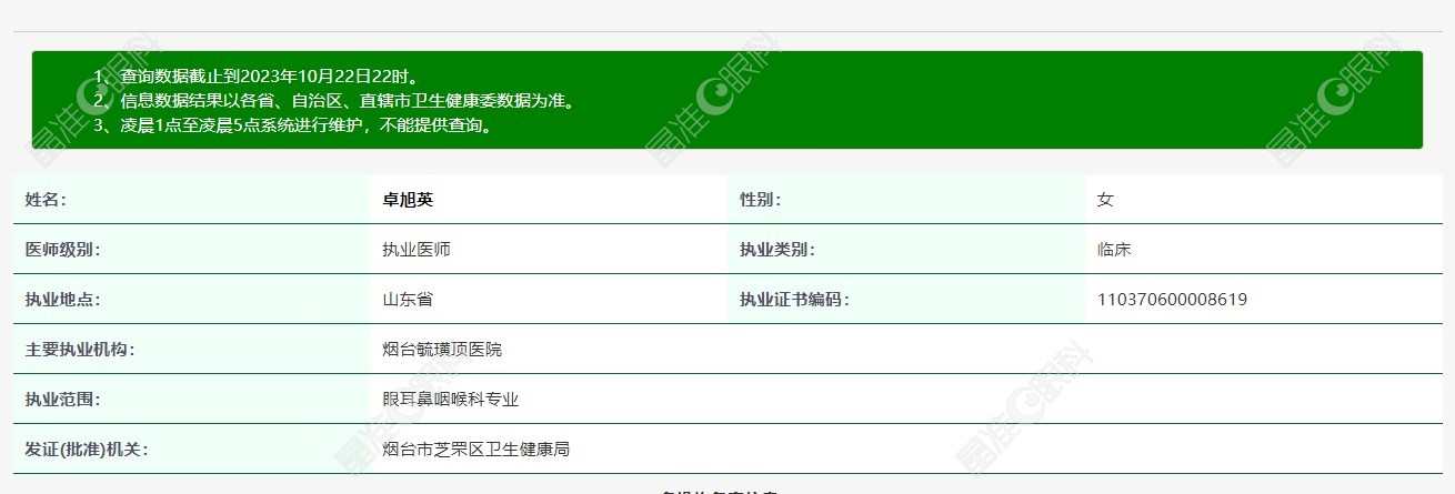 烟台毓璜顶医院卓旭英医生简介