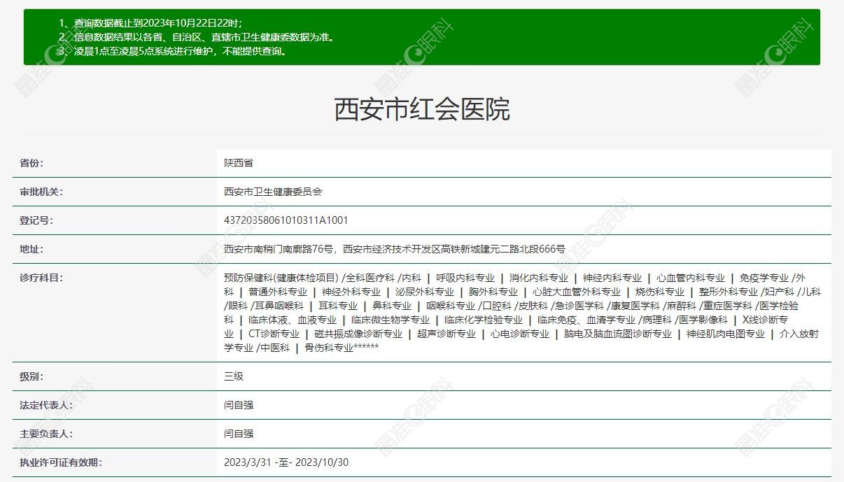 西安市红会医院认证资质