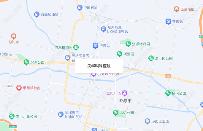 济源尖峰眼科地址位置示意图
