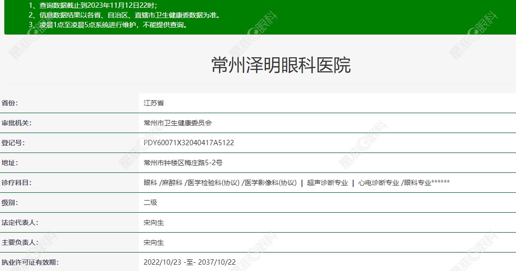常州泽明眼科医院靠谱吗？ji-zhun.com