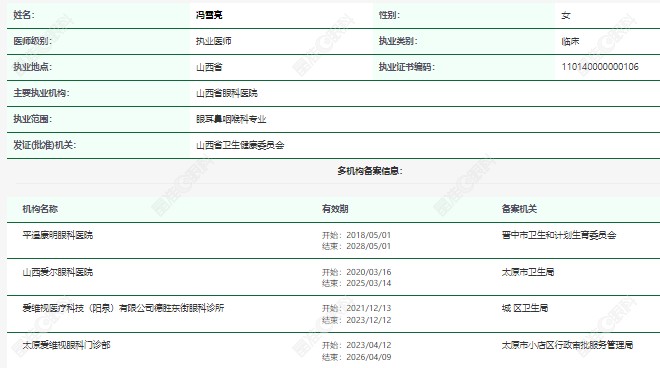 冯雪亮医生资质正规（ji-zhun.com/）