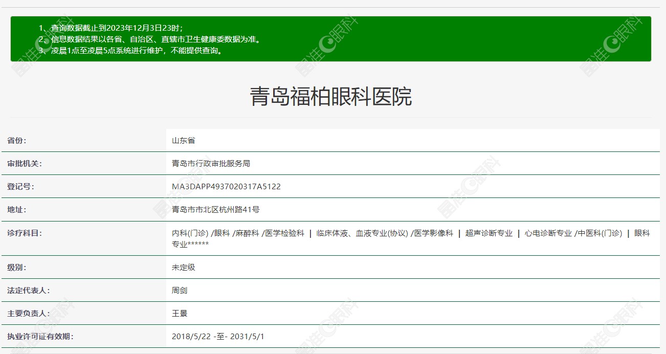 福柏眼科是正规医院吗