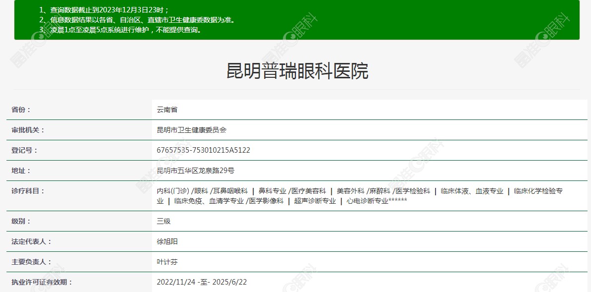 昆明普瑞眼科医院资质www.ji-zhun.com