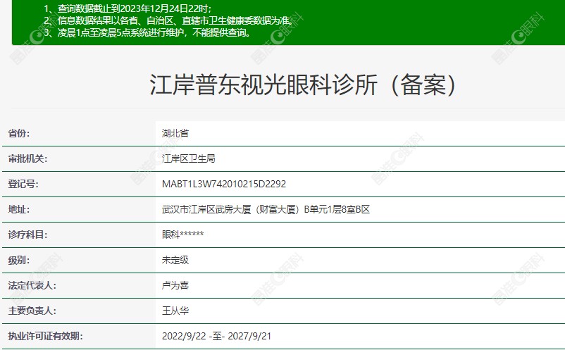 武汉普东视光眼科是正规有资质的机构www.ji-zhun.com
