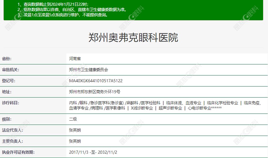 奥弗克眼科的资质分享www.ji-zhun.com