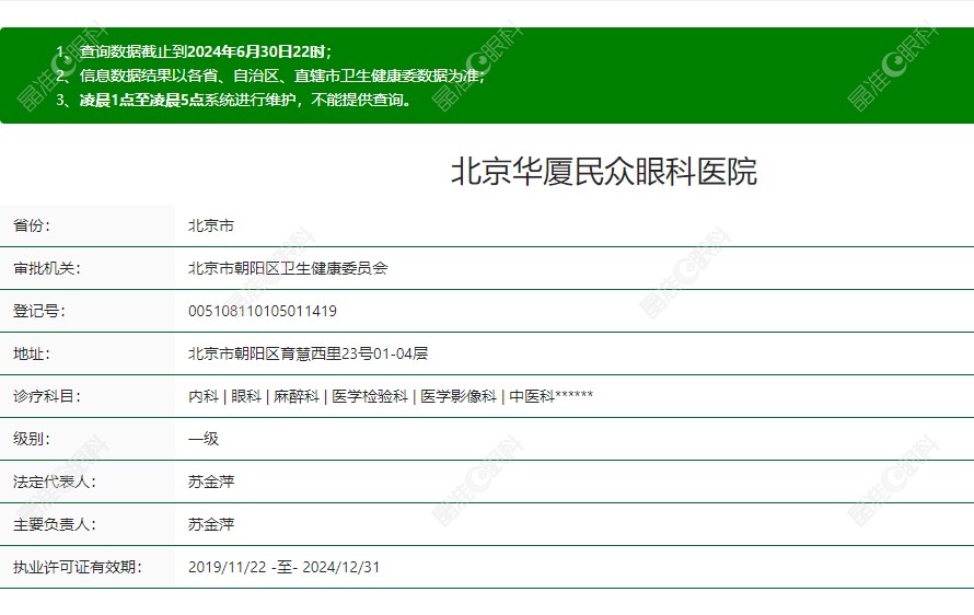 北京民众眼科医院是正规医院