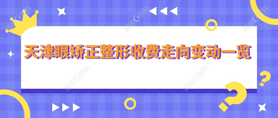 天津眼矫正整形收费走向变动一览