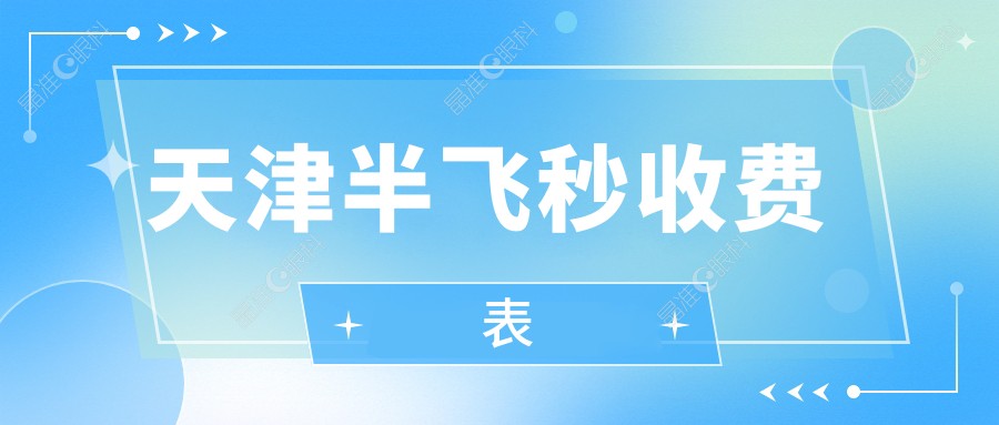 天津半飞秒收费表
