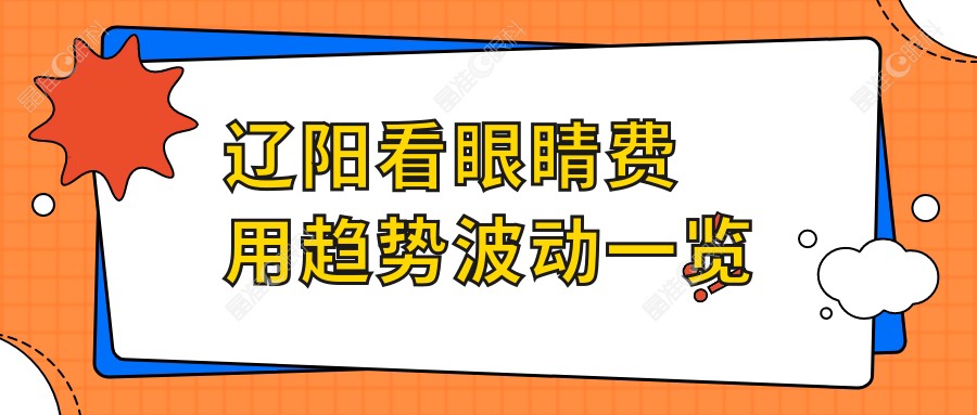 辽阳看眼睛费用趋势波动一览
