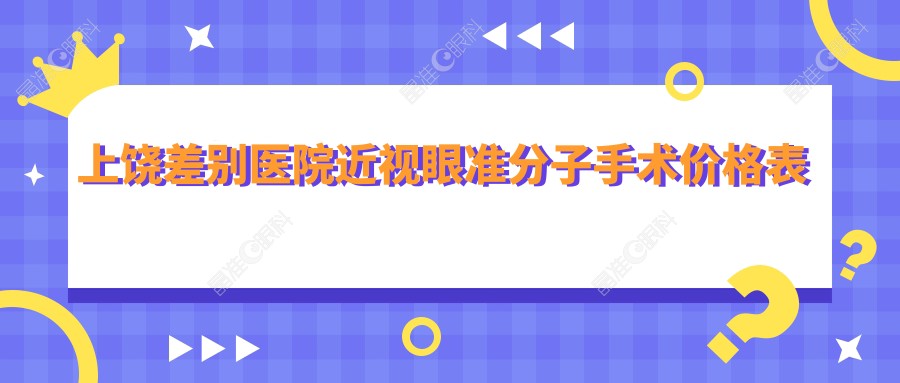 上饶差别医院近视眼准分子手术价格表