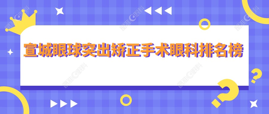宣城眼球突出矫正手术眼科排名榜