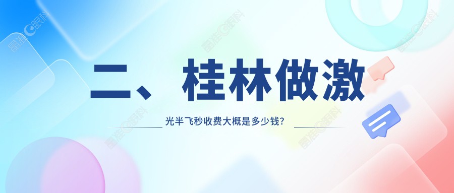 二、桂林做激光半飞秒收费大概是多少钱？赋盈11069、10780、10759