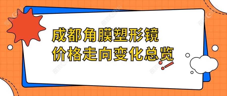 成都角膜塑形镜价格走向变化总览