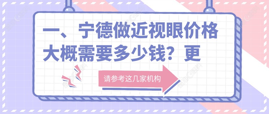 一、宁德做近视眼价格大概需要多少钱？更新2025宁德近视眼价目表