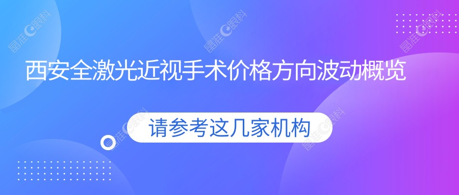 西安全激光近视手术价格方向波动概览