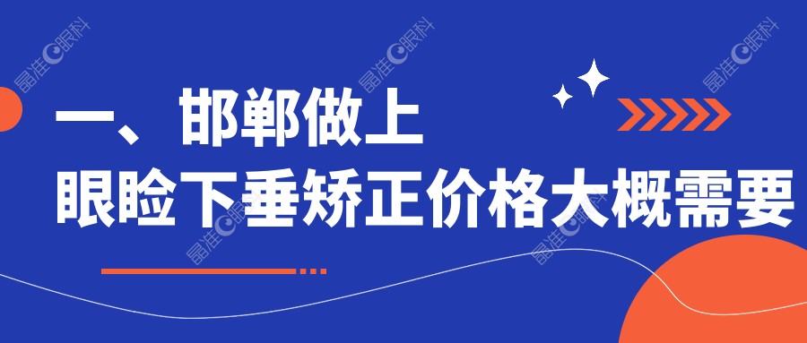 一、邯郸做上眼睑下垂矫正价格大概需要多少钱？更新2025邯郸上眼睑下垂矫正价格表