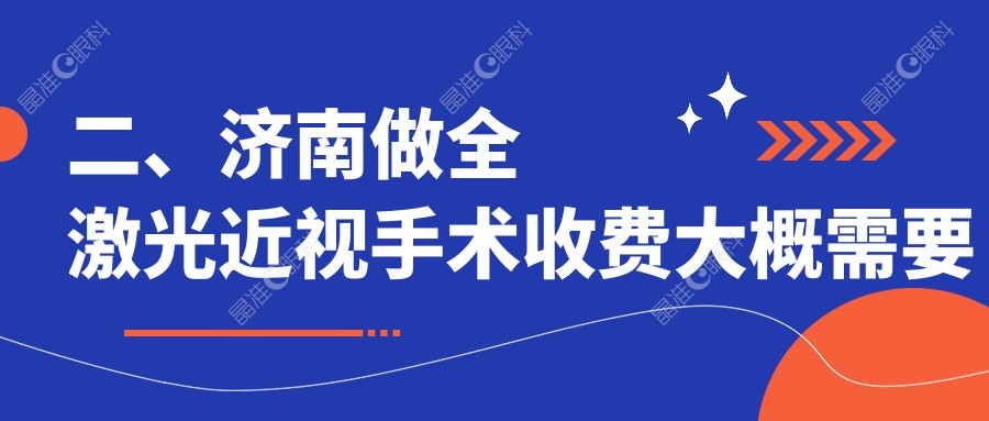 二、济南做全激光近视手术收费大概需要多少钱？麦迪格眼科15859、华厦14050、华视14869