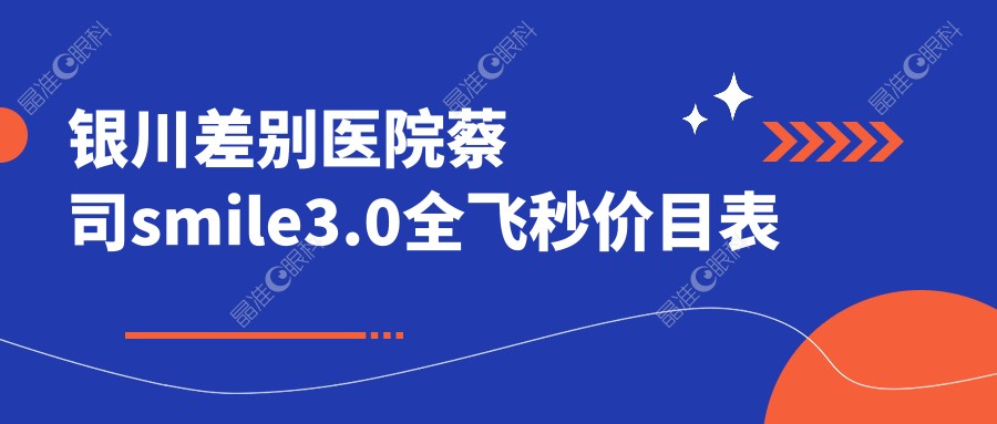 银川差别医院蔡司smile3.0全飞秒价目表