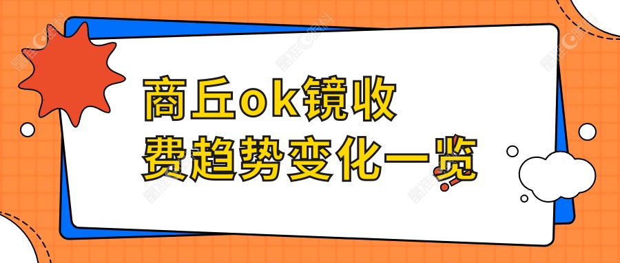 商丘ok镜收费趋势变化一览