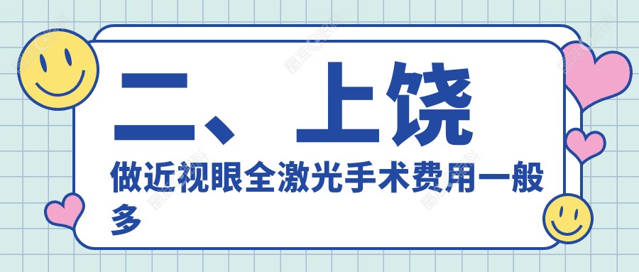 二、上饶做近视眼全激光手术费用一般多少钱？启明眼科13268、17158、15269