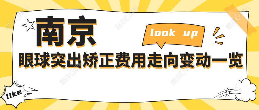 南京眼球突出矫正费用走向变动一览