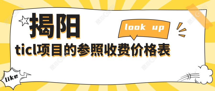 揭阳ticl项目的参照收费价格表