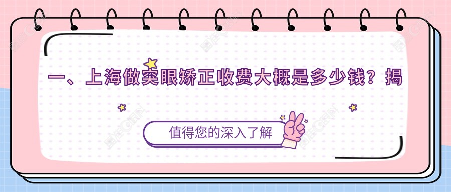 一、上海做突眼矫正收费大概是多少钱？揭秘2025上海突眼矫正价目单
