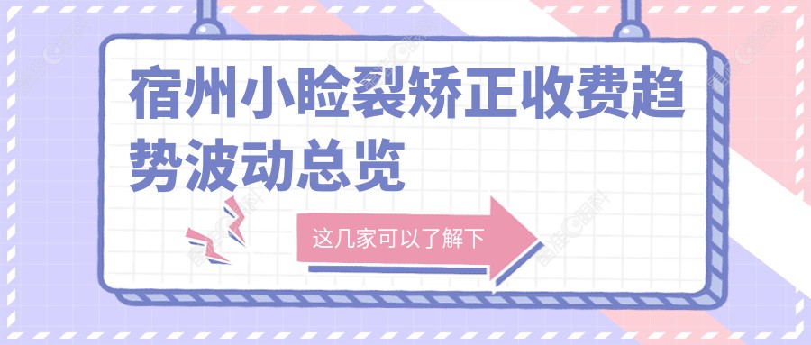 宿州小睑裂矫正收费趋势波动总览