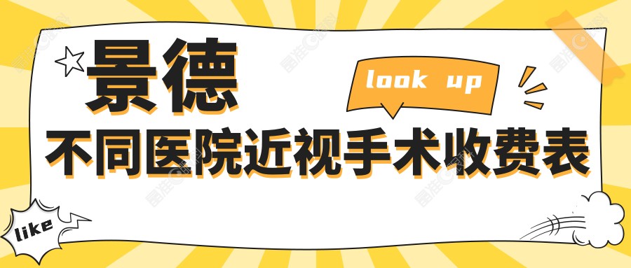 景德不同医院近视手术收费表