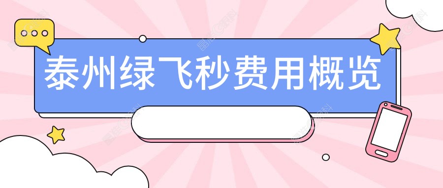 泰州绿飞秒费用概览