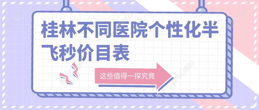 桂林不同医院个性化半飞秒价目表