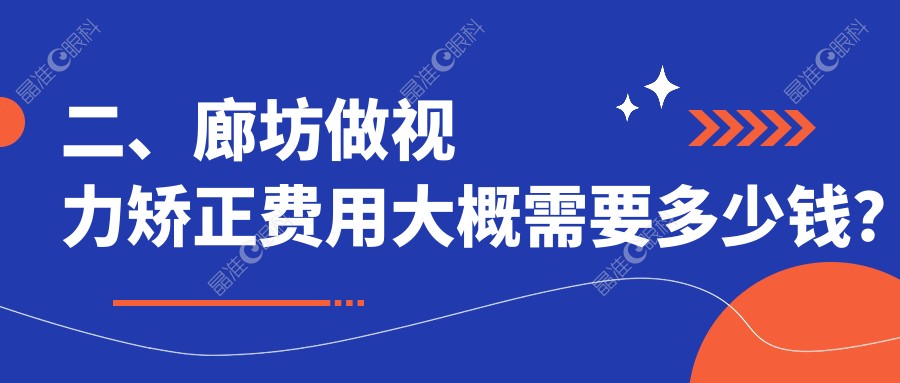 二、廊坊做视力矫正费用大概需要多少钱？爱尔11589/11768/7869
