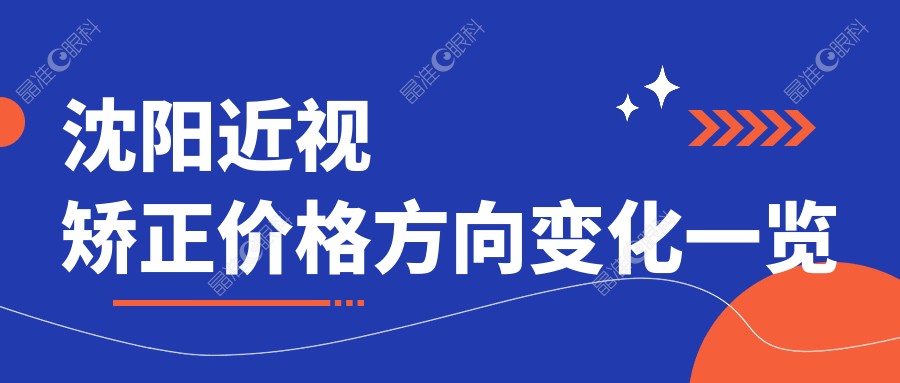 沈阳近视矫正价格方向变化一览