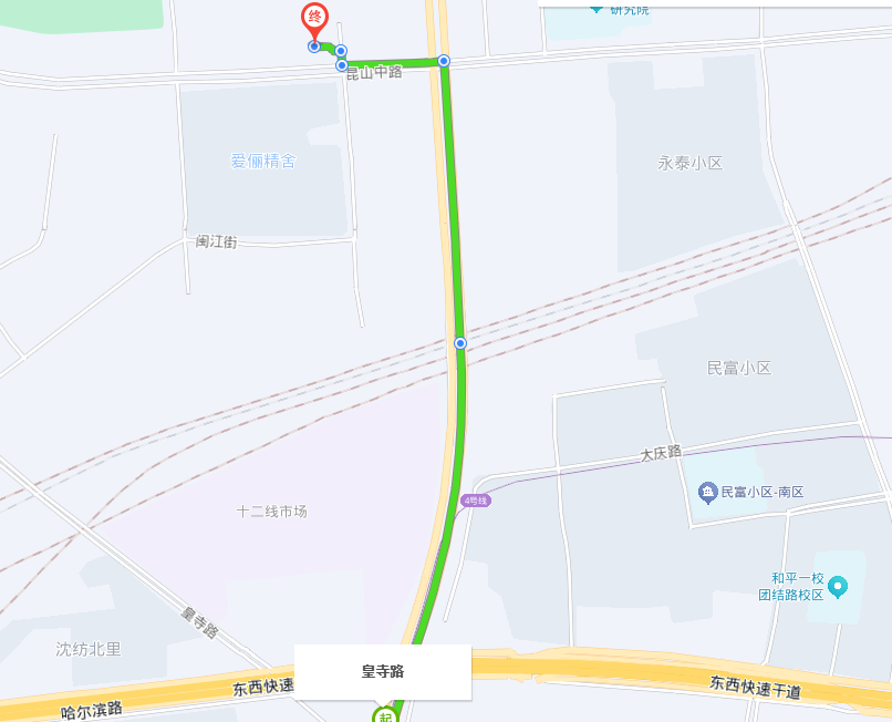 沈阳四院眼科坐地铁路线