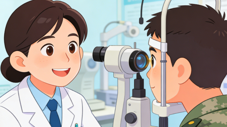 参军网上报名后多久去做眼睛